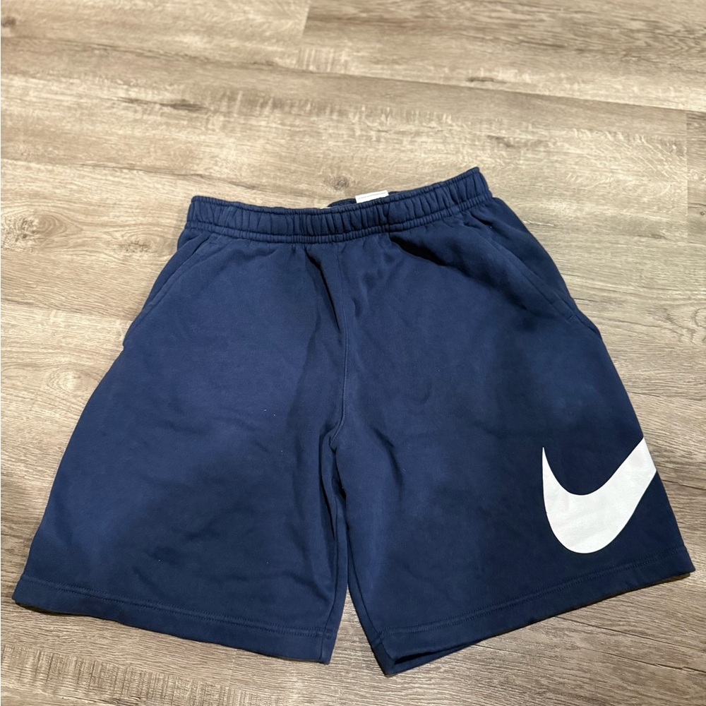Nike Dark Blue Shorts with White Swoosh